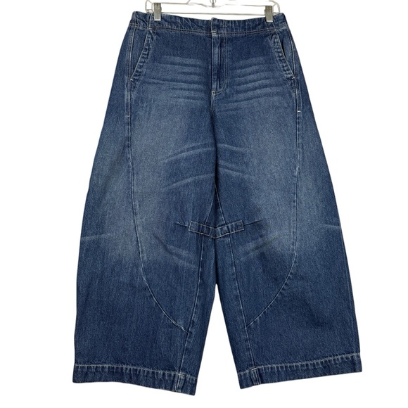 Anthropologie Pilcro Curve High Rise Barrel Leg Wide Jeans - Picture 3 of 8